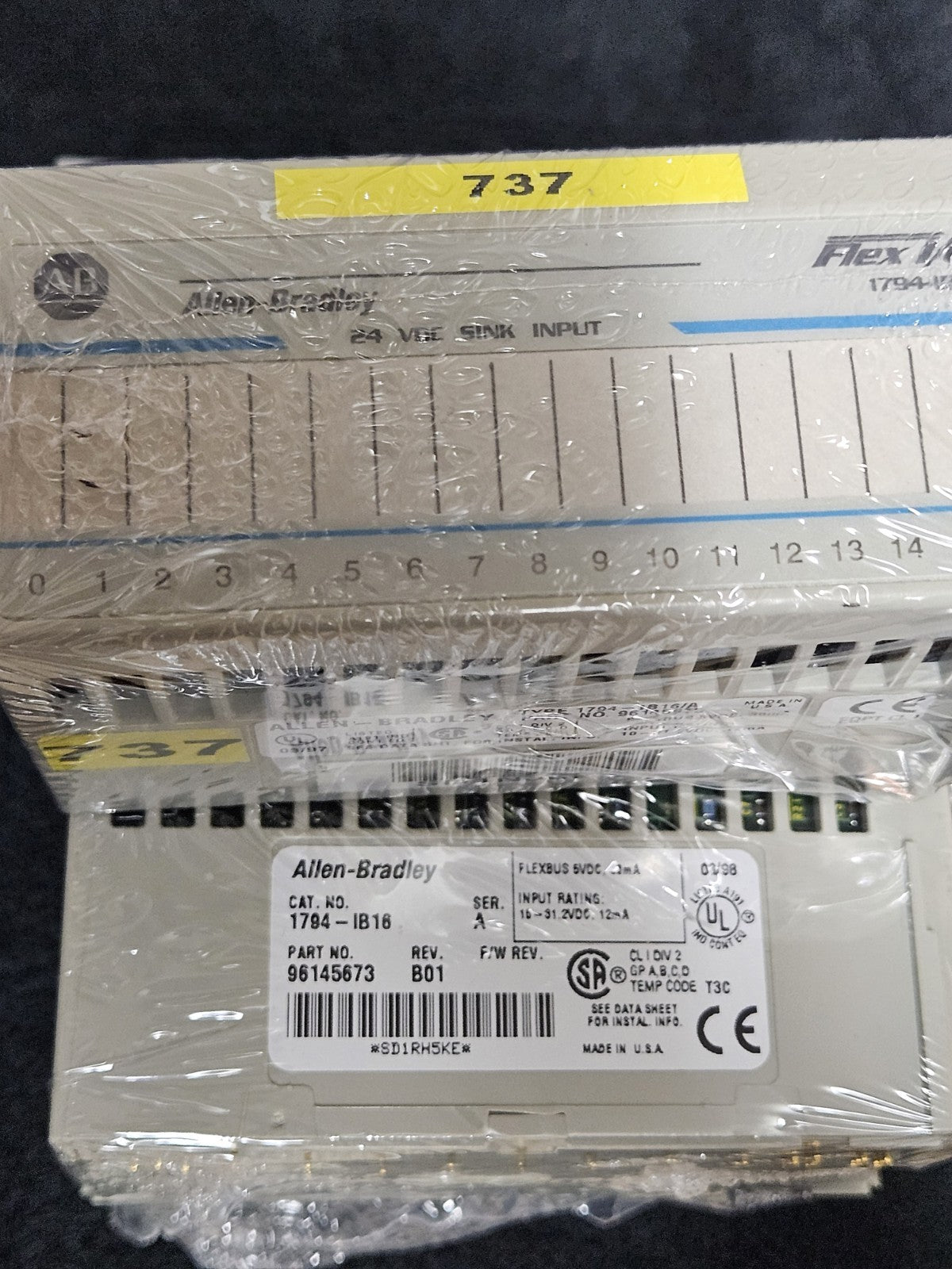 Allen-Bradley 1794-IB16 SER A Flex I/O Input Module, 96145673, new unused. Neu