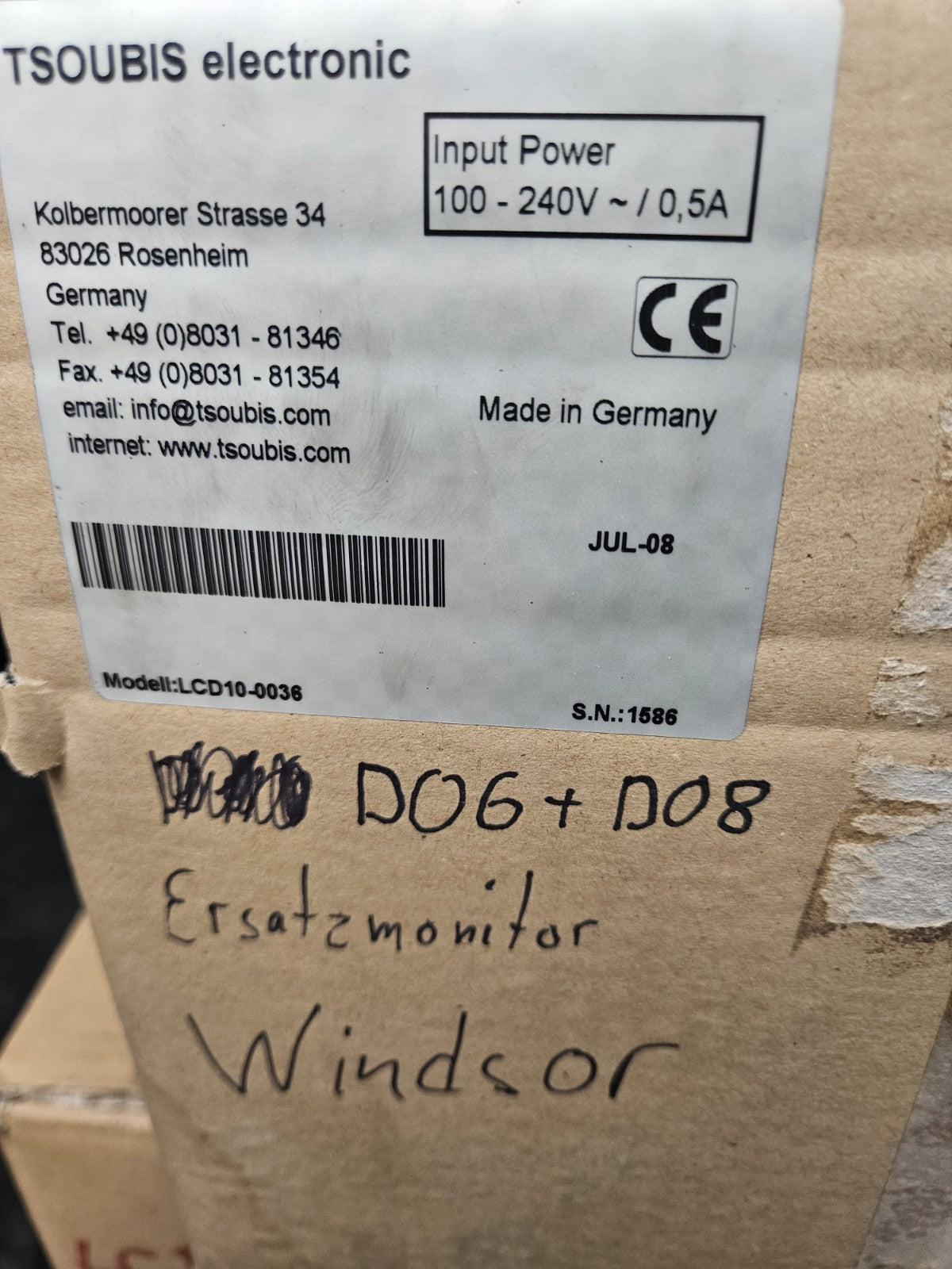 TSUBIS LCD10-0036, Industrie Monitor,Krauss, Siemens Heidenhain CNC NEU/OVP