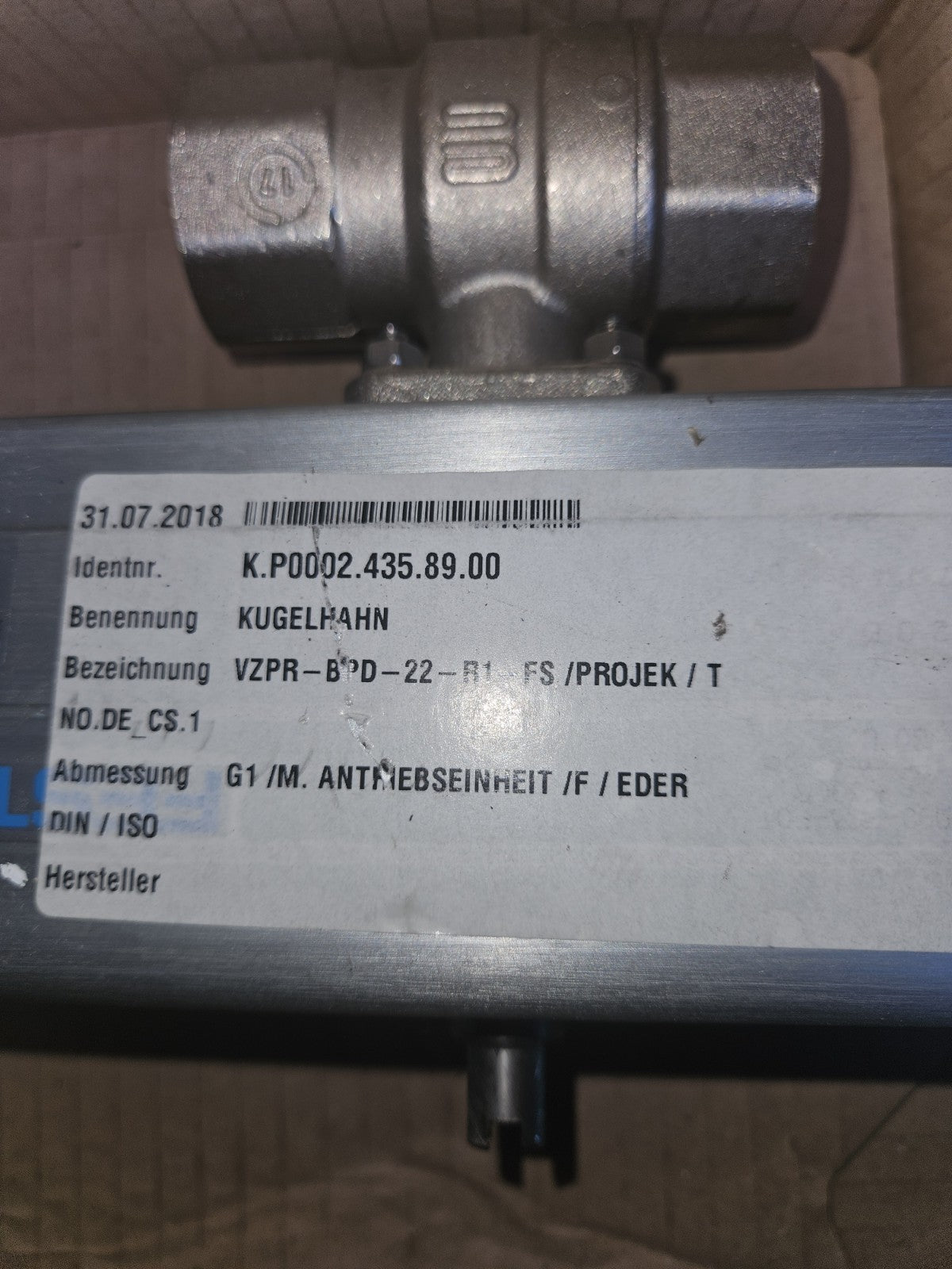 FESTO  KUGELHAHN-ANTRIEBSEINHEIT  VZPR-BPD-22-R1-FS, 540514  NEU/OVP New unused