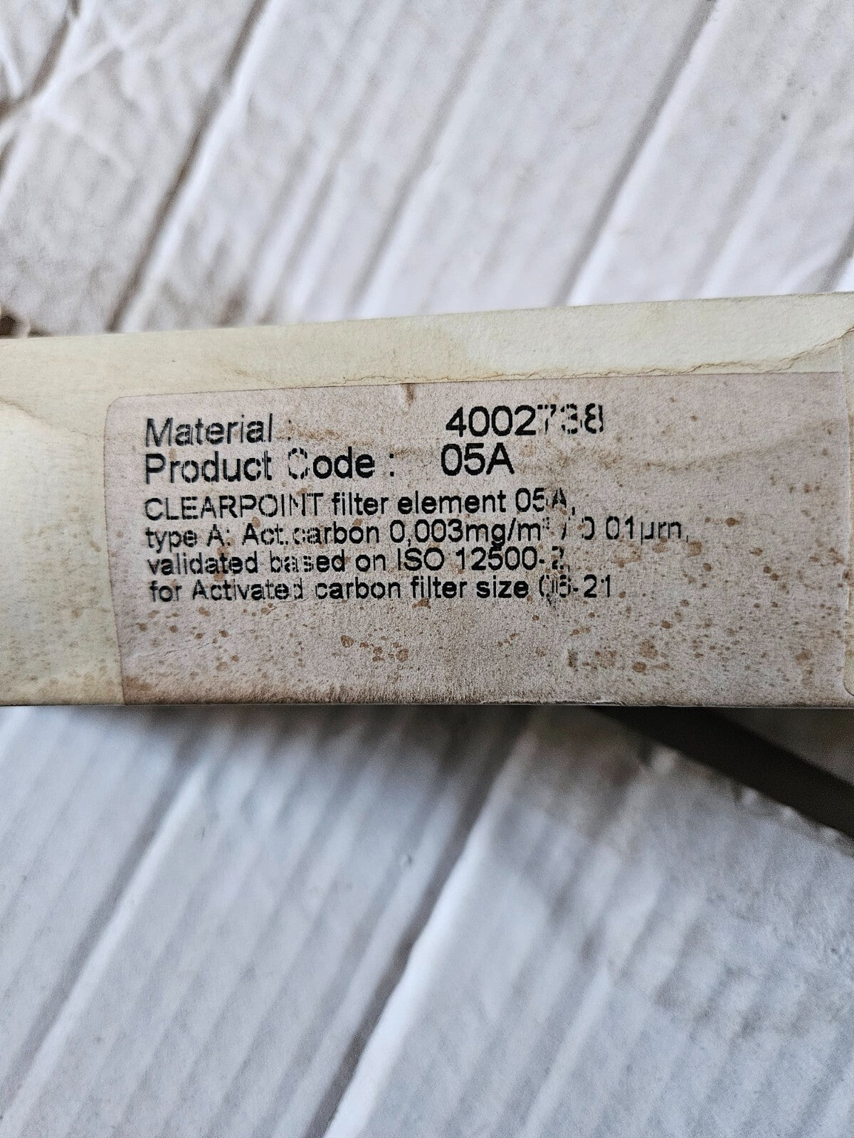 Clearpoint/Beko Filterelement 05F, 05A, 05S, 05CX, 05FXfor Prima Laser neu/ovp