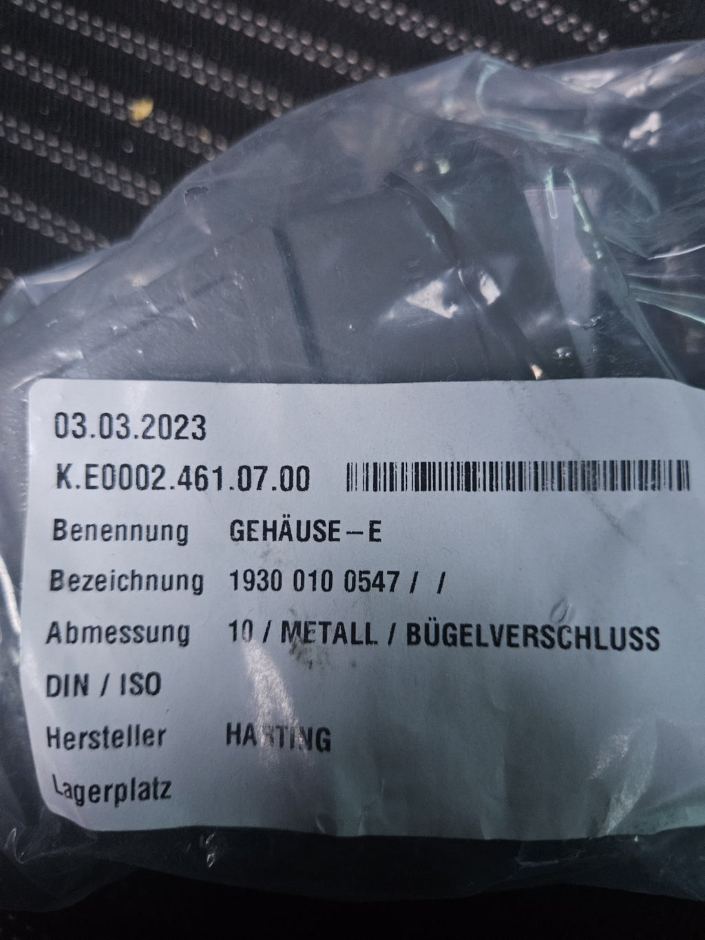 Harting Han 10B-HSE-R-M32, 19300100547 Tüllengehäuse Gehäuse Sockel Eingang NEU