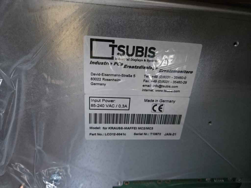 Tsubis LCD12L-RACS-FP-MC3 Monitor KRAUSS MAFFEI, Heidenhain CNC NEU/OVP, New