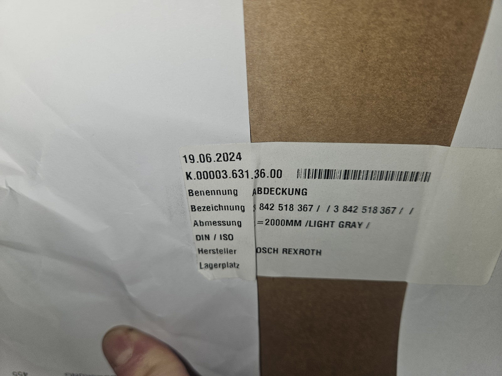 Bosch REXROTH R3842518367  Abdeckprofil 10mm Nut  Kunststoff 2m für Alu Profil