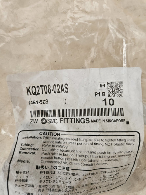 10 x SMC KQ2T08-02AS Male Branch Tee,8mm, Fittings, new in Sealed Bag Neu/ovp