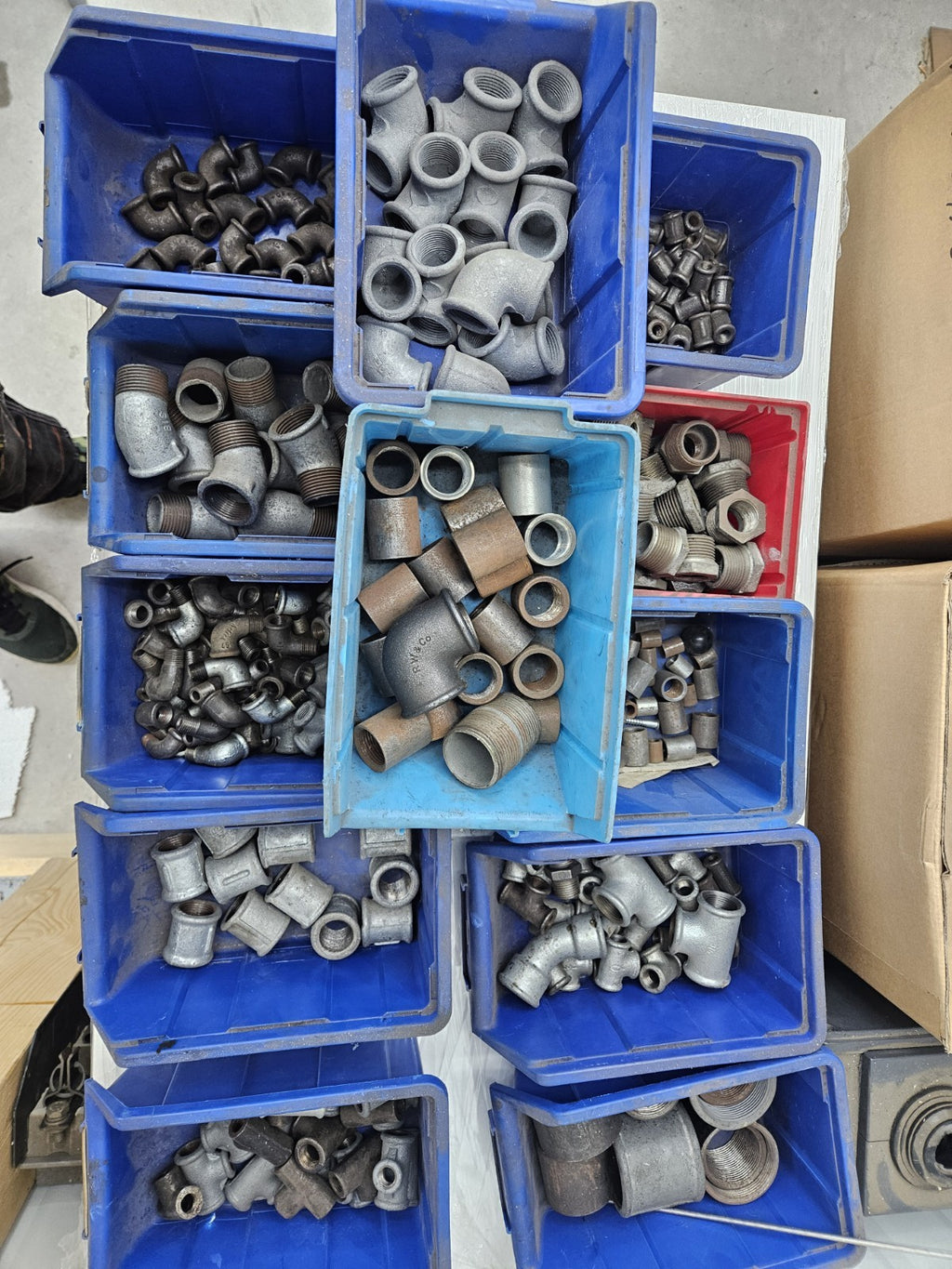 Konvolut Temperguss Fittings verzinkt Fitting Temperguß Fittinge Schraubfittinge