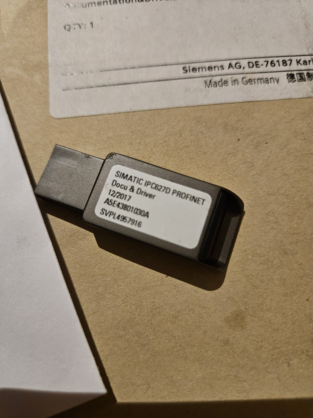 Siemens Simatic IPC627D, A5E31856101, A5E43801030A, driver & USB Stick, Software