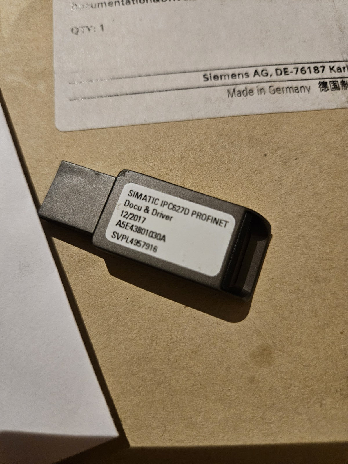 Siemens Simatic IPC627D, A5E31856101, A5E43801030A, driver & USB Stick, Software