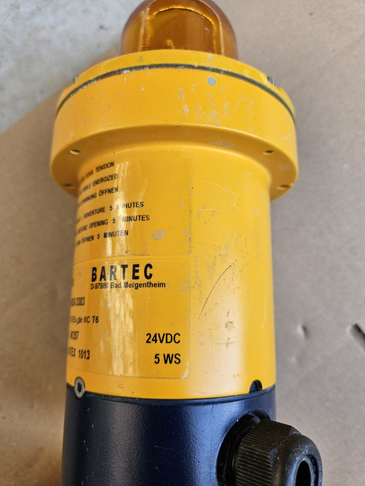 1 x BARTEC 07.4838.3383 EEx-Blitzleuchte II 2 G EEX de IIC T6 , Like New,Wie Neu