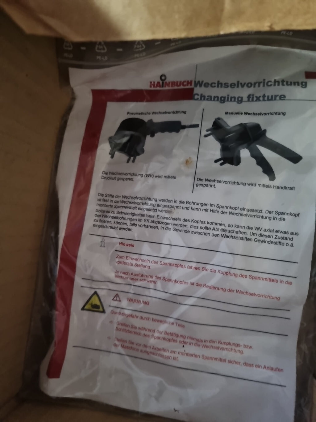 Hainbuch MQ52 Wechselvorrichtung, Tool changing fixture, new old stock, brandnew