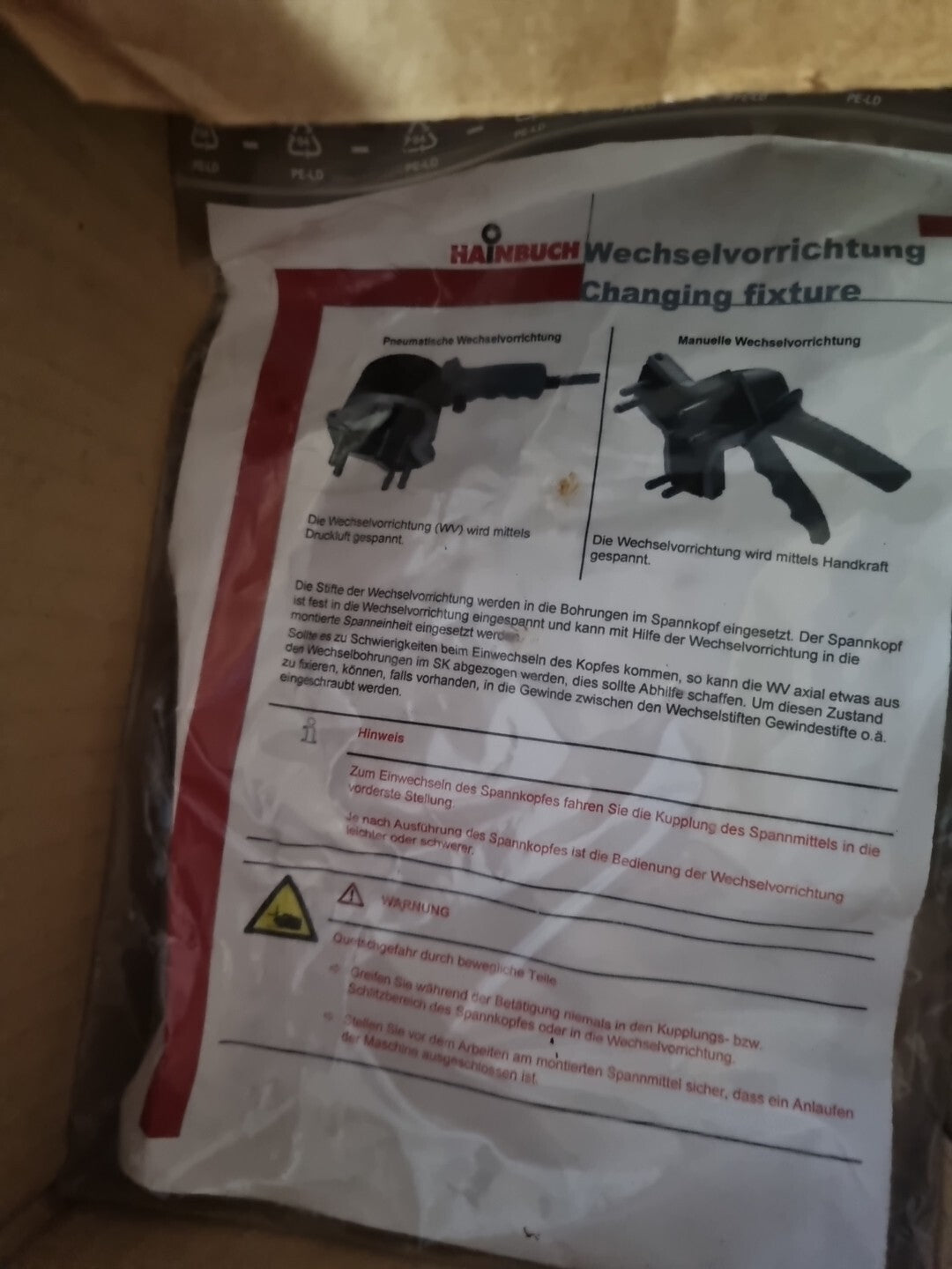Hainbuch MQ52 Wechselvorrichtung, Tool changing fixture, new old stock, brandnew