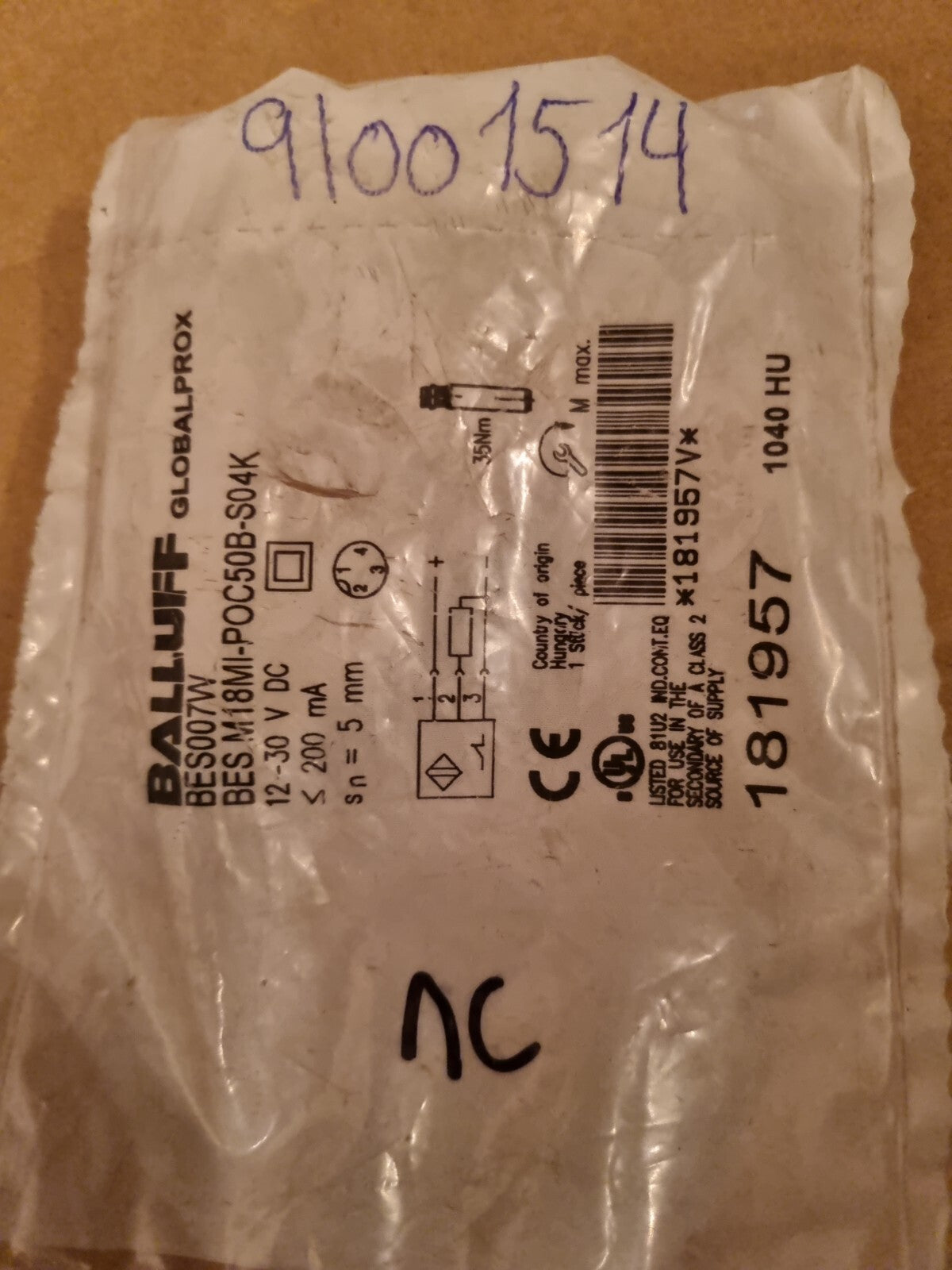 Balluf Sensor BES M18MI-POC50B-S04K BES007W  neu new ovp