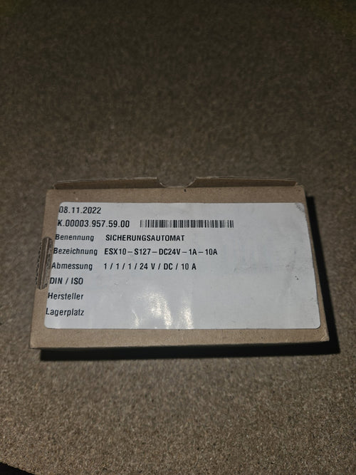 1 x E-T-A | ESX10-S127-DC24V-1A-10A | Sicherungsautomat Neu New Unbenutzt Unused