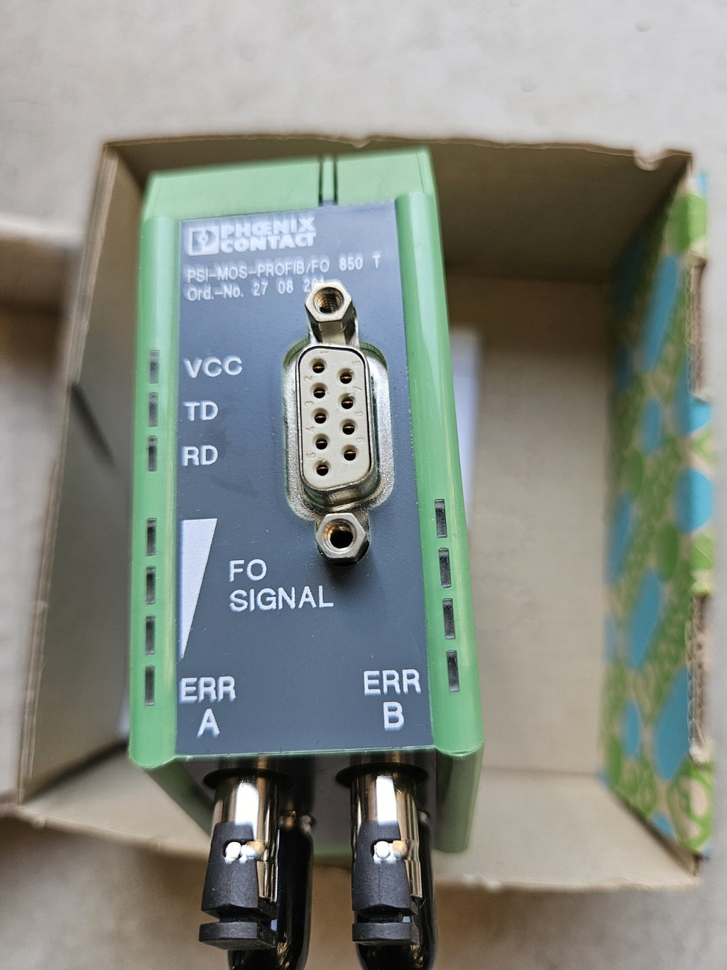 1 x PHOENIX-CONTACT PSI-MOS-PROFIB/FO-850-T ID 2708261 LWL-UMSETZER Neu/ovp NOS