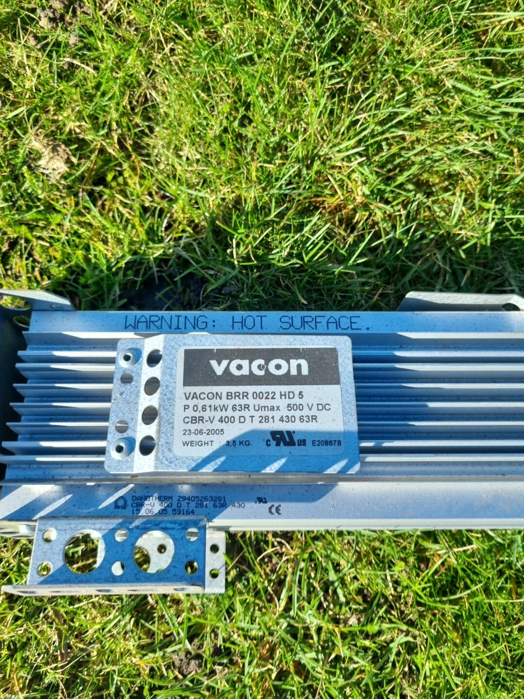 Vacon BRR 0022HD5 BRAKING RESISTOR 500V DC, P 0,61KW 63R,CBR-V 400D T 281 43063R