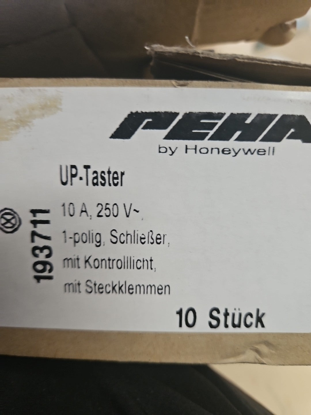 10 x Peha Taster Kontrolllicht D 550 GLK IP20 Taster 00193711 Taster Neu/Ovp