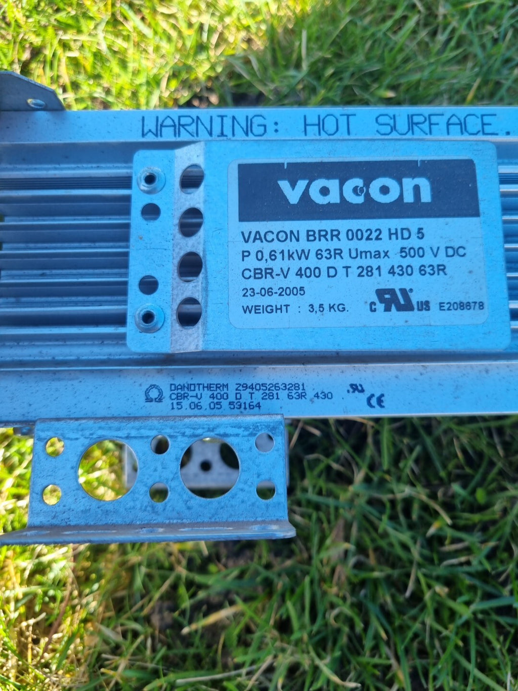 Vacon BRR 0022HD5 BRAKING RESISTOR 500V DC, P 0,61KW 63R,CBR-V 400D T 281 43063R