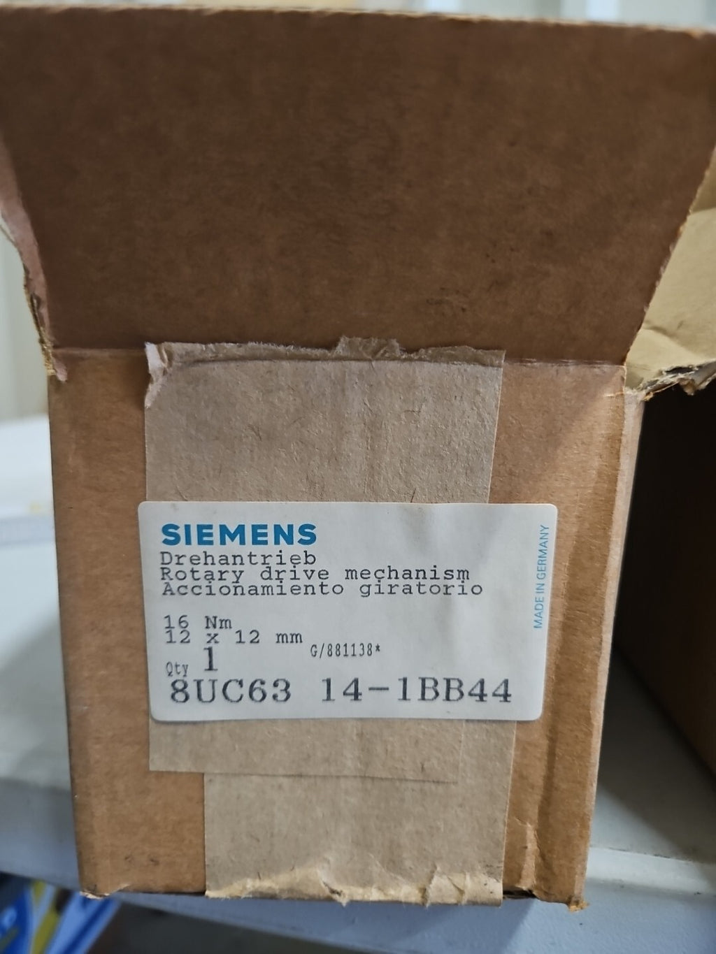 Siemens 8UC63 14-3BB30 Drehantrieb Lasttrennschalter, Sichtblende Türantrieb NEU