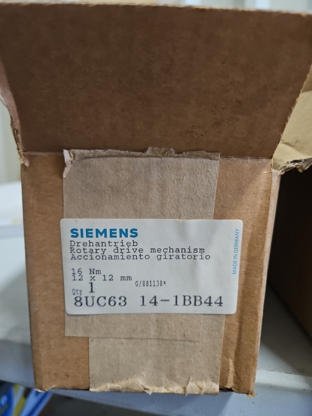 Siemens 8UC63 14-3BB30 Drehantrieb Lasttrennschalter, Sichtblende Türantrieb NEU