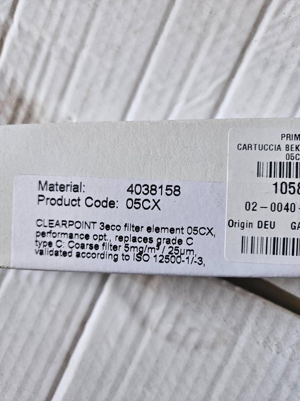 Clearpoint/Beko Filterelement 05F, 05A, 05S, 05CX, 05FXfor Prima Laser neu/ovp