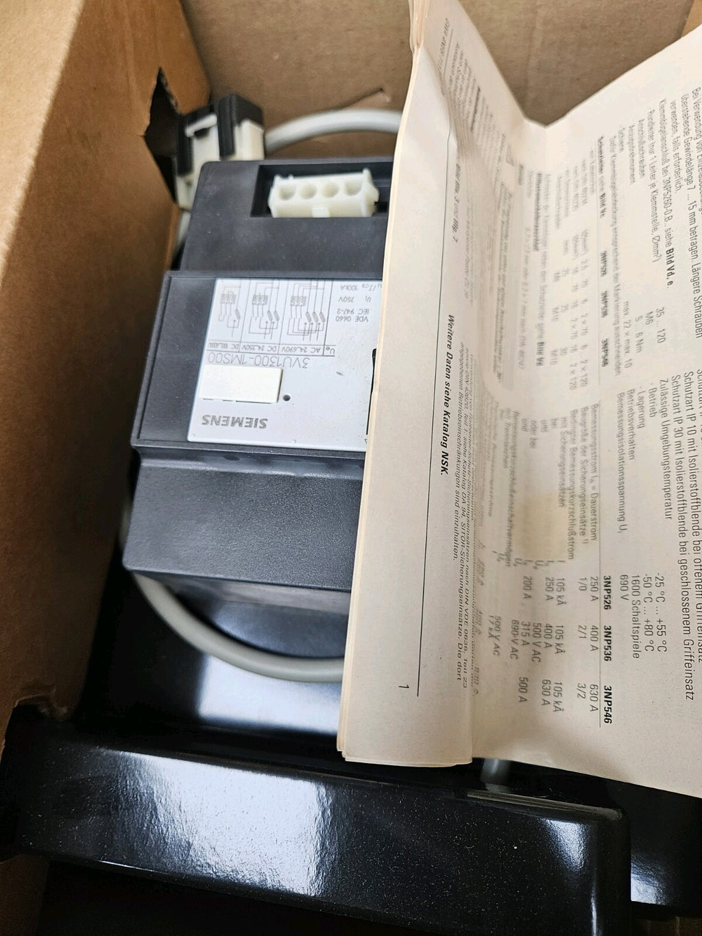 SIEMENS     3NP5360-0EA86  Lasttrennschalter  3NP53 60-0EA86,new in Box. Neu/ovp