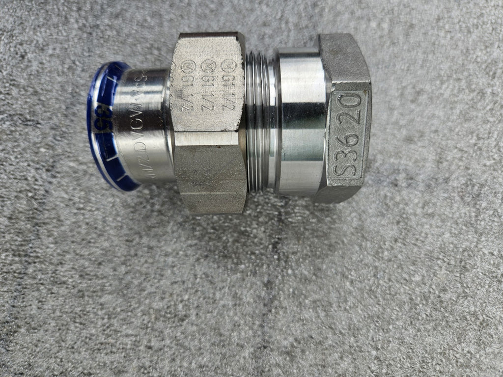 1 x Geberit Mapress Edelstahl Übergangsverschraubung mit IG, 35 mm x 1 1/4" Neu
