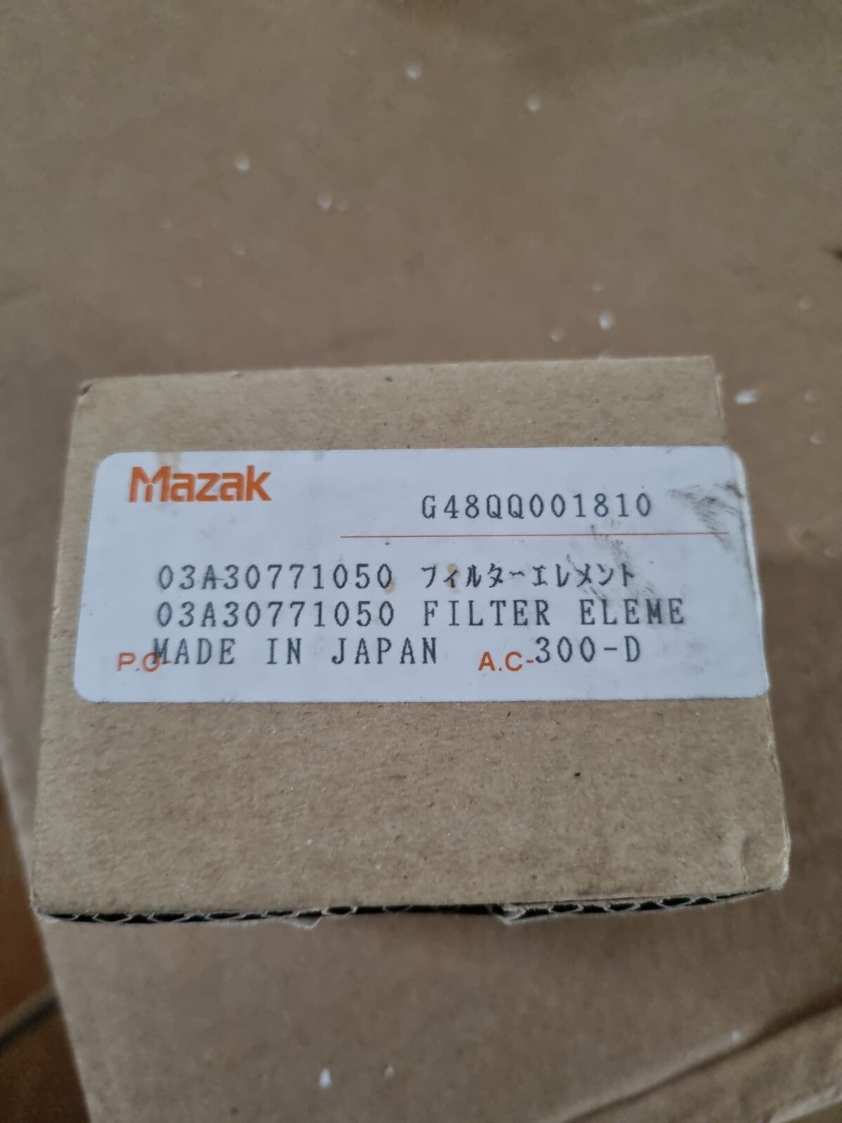MAZAK Laser KOGANEI FILTER Element  03A30771050 G48QQ001810, 30mm new in box