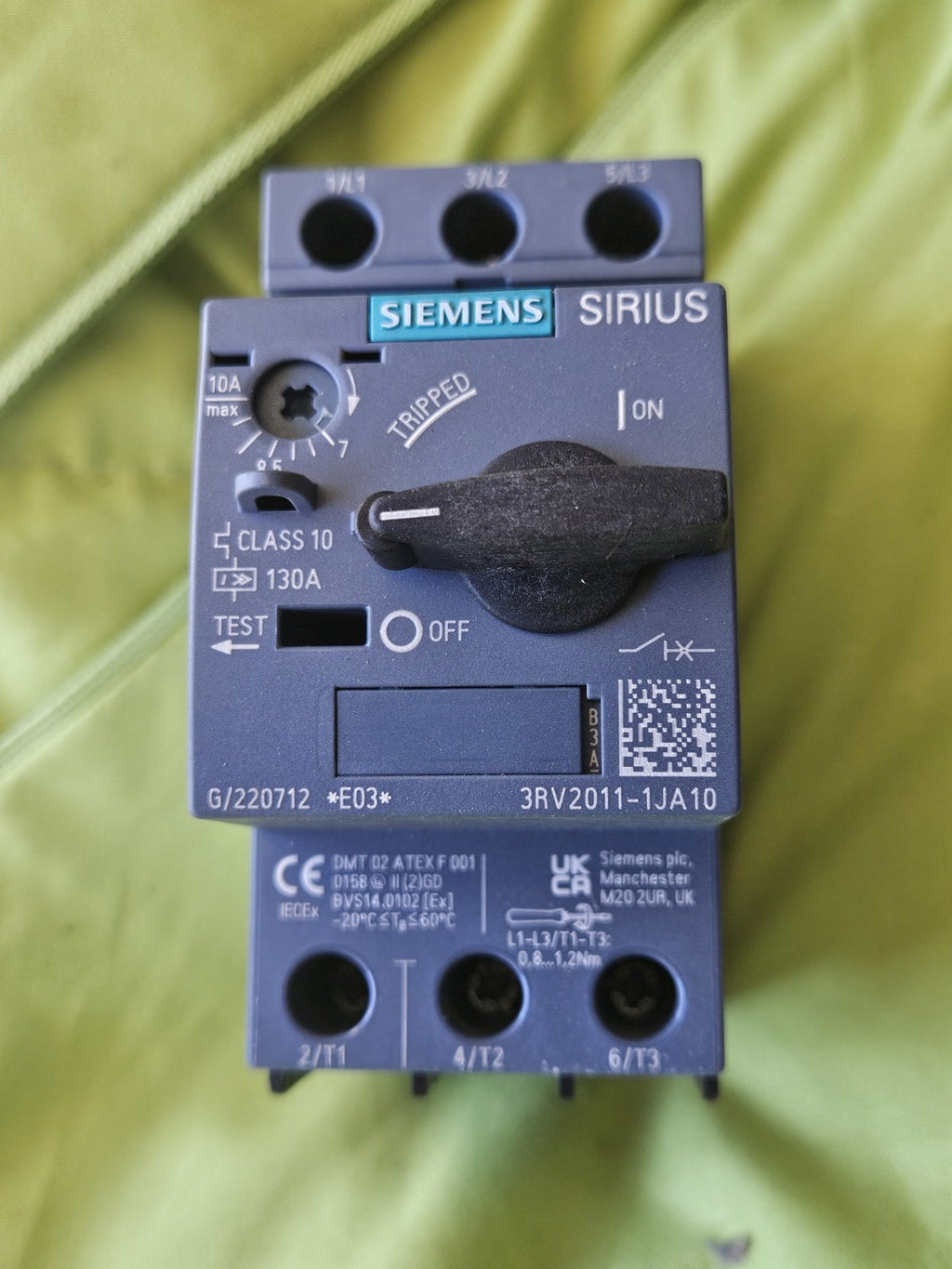 Siemens Sirius Leistungsschalter 3RV2011-1JA10, Breaker Unused New Neu, No Box