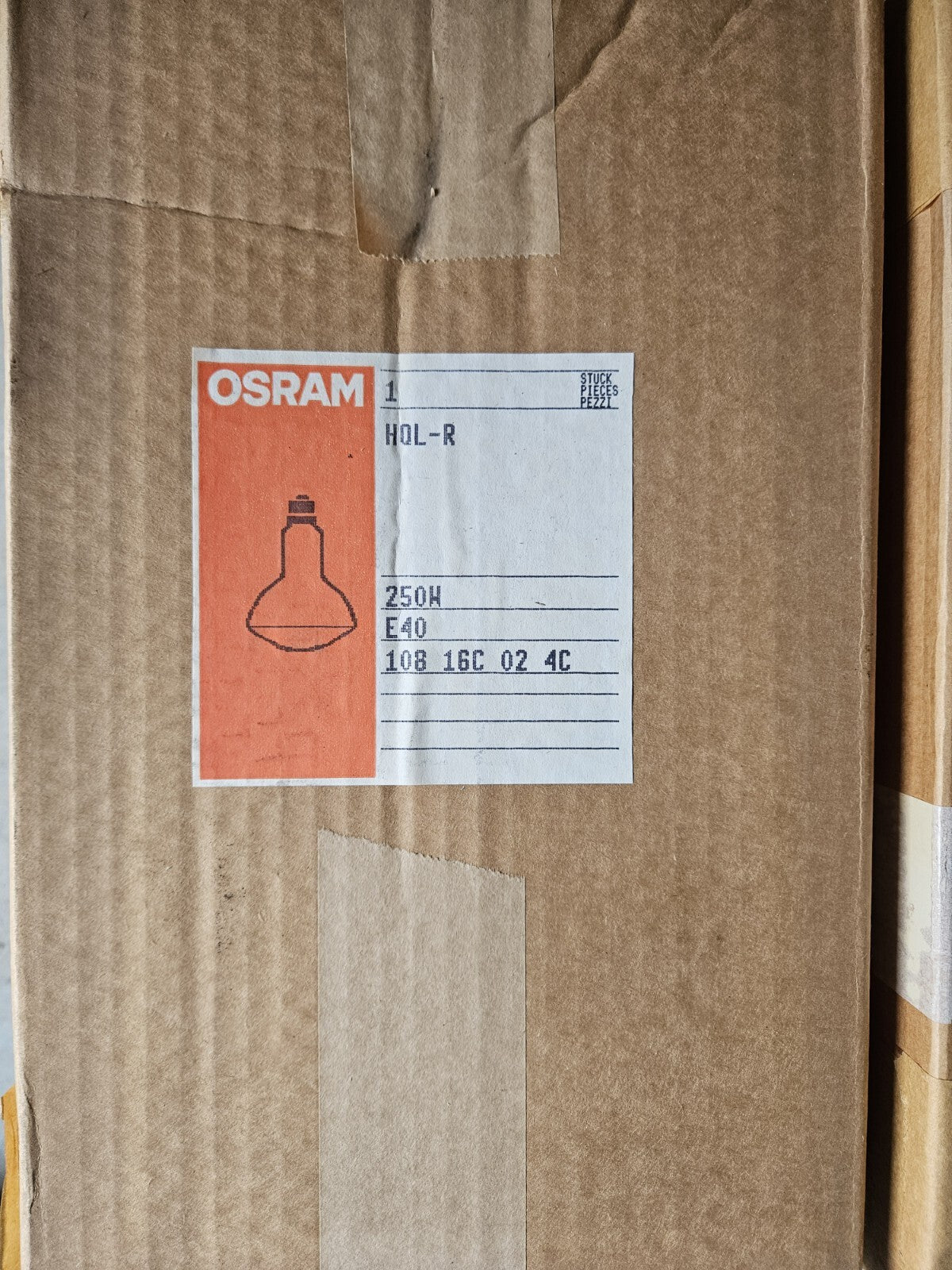 OSRAM HQL-R E40 250W Entladungslampe GrowLight Wachstumslampe New In Box,Neu/ovp