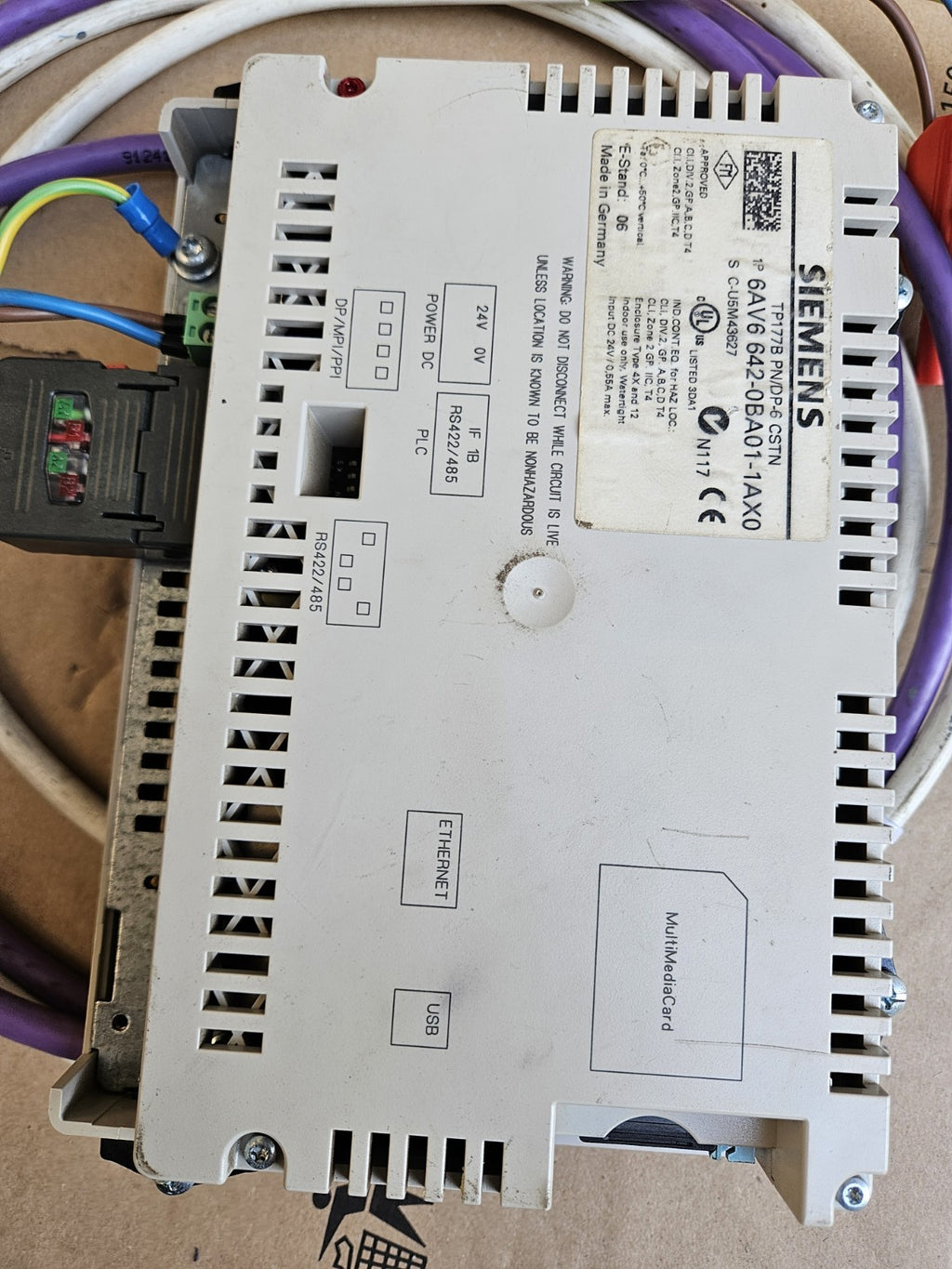 Siemens Simatic TP177B PN/DP-6 CSTN1P 6AV6 642-0BA01-1AX0, Wie Neu, Barely Used