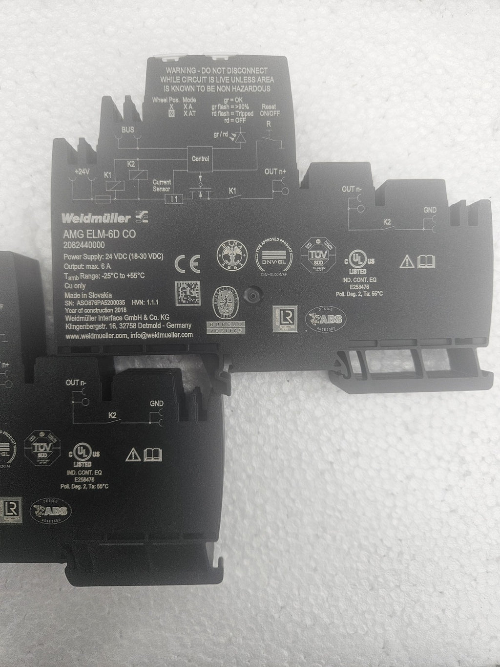 Weidmüller Lastüberwachung 2082440000 Typ AMG ELM-6D CO, New Unused,Neu Ohne Box