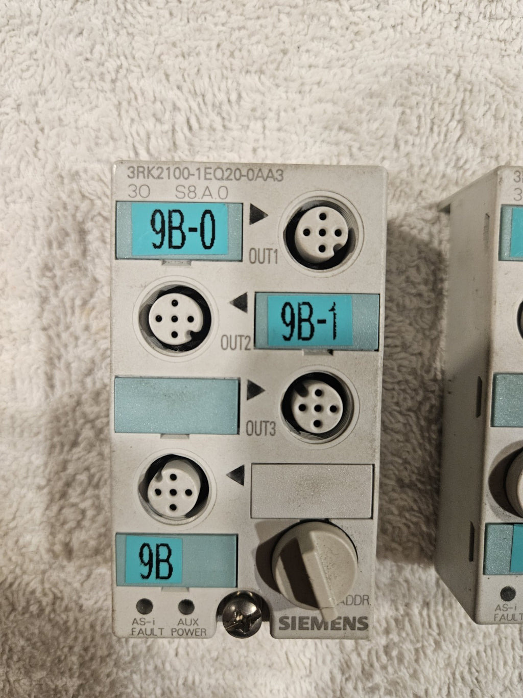 Set of 2 x Siemens 3RK2100-1EQ20-0AA3 AS-i Kompaktmodul, used,  Fully Working 