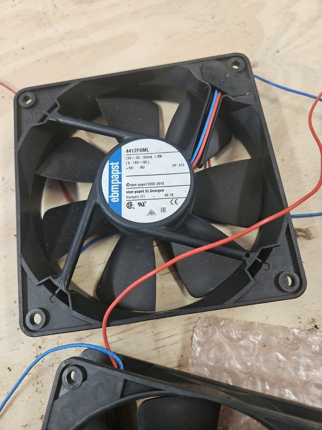 1 x Ebmpapst 4412FGML 12V, 11,8W LÜFTER 150mA, Neu New Unused Fan Cooling 