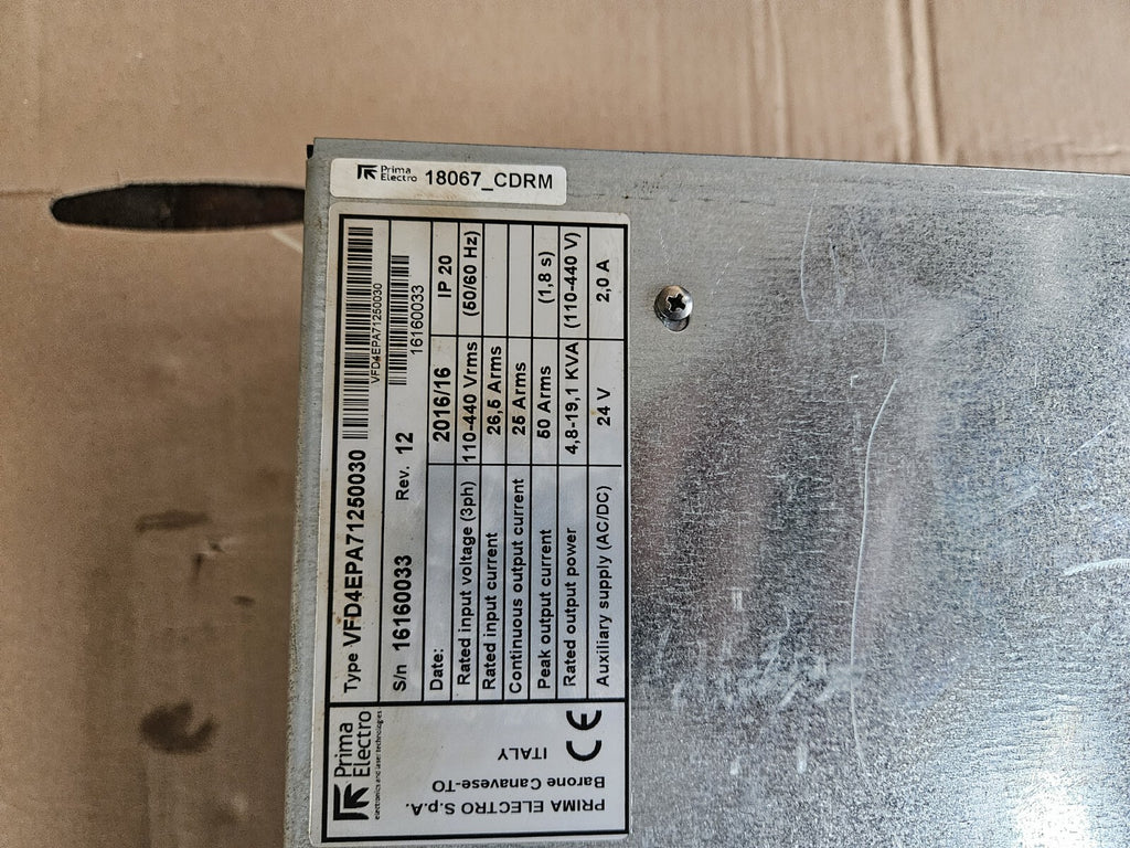 PRIMA ELECTRO VFD510 VFD4EPA71250030, Refurbished, Worldwide Shipping, Like New