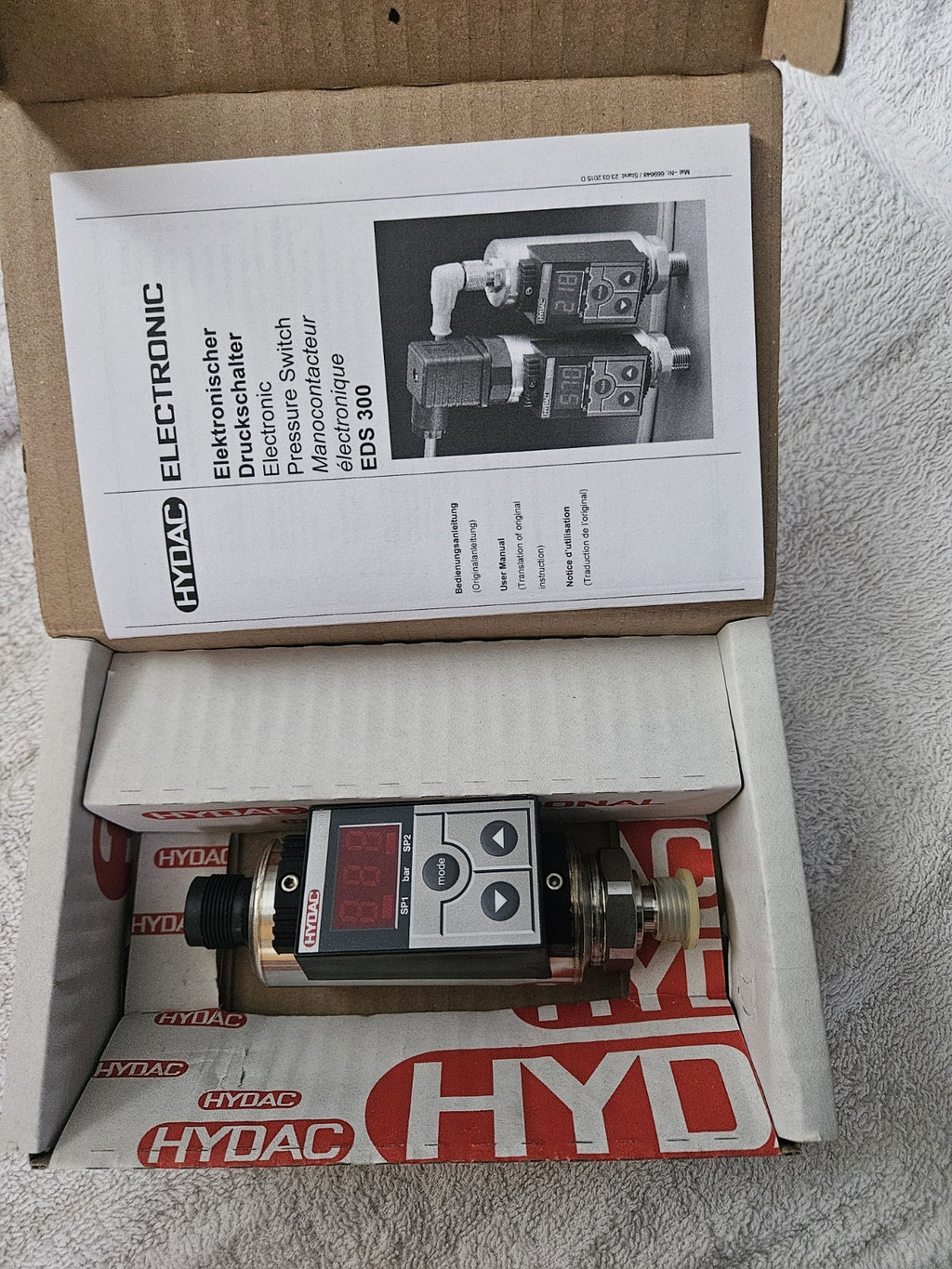 Hydac EDS 344-2-400-000 DRUCKSENSOR 906423 Pressure Sensor New In Box Neu
