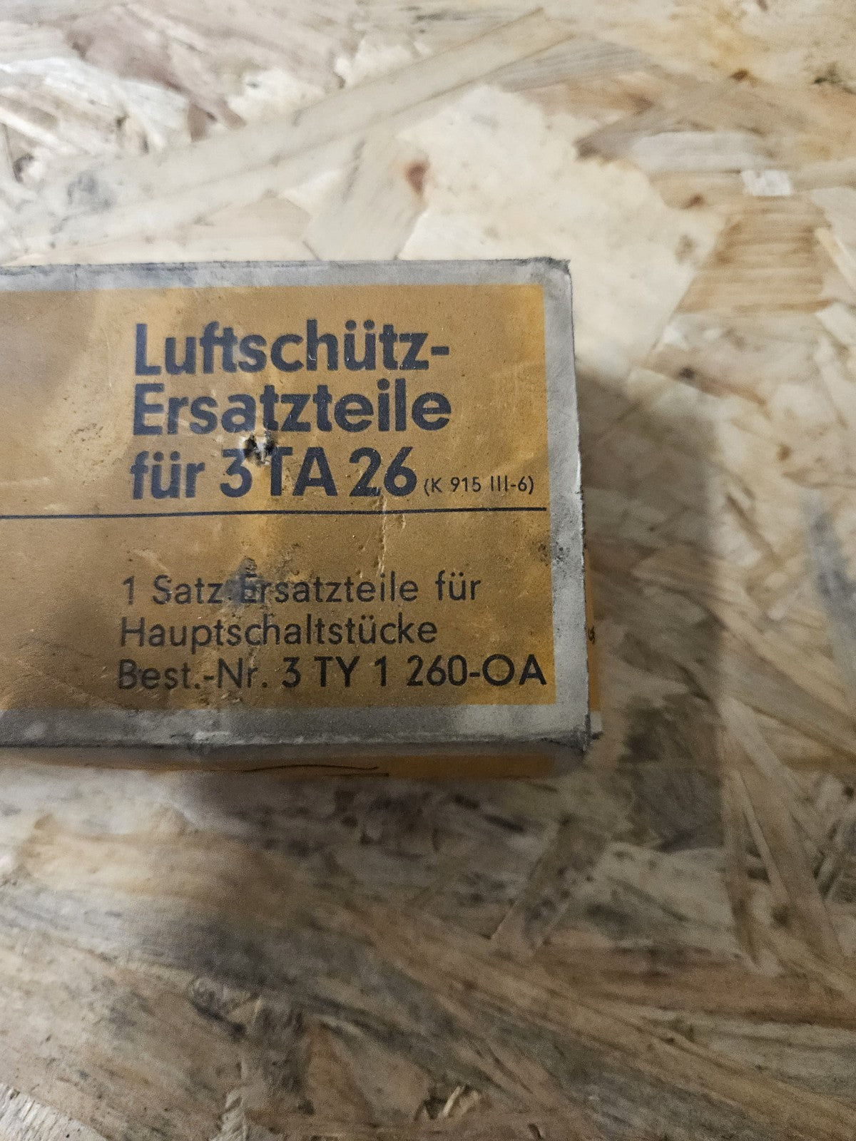 1 Satz Siemens Luftschütz-Ersatzteile für 3TA26,  3TY1260-OA, 3 TY 1 260-OA, NEU