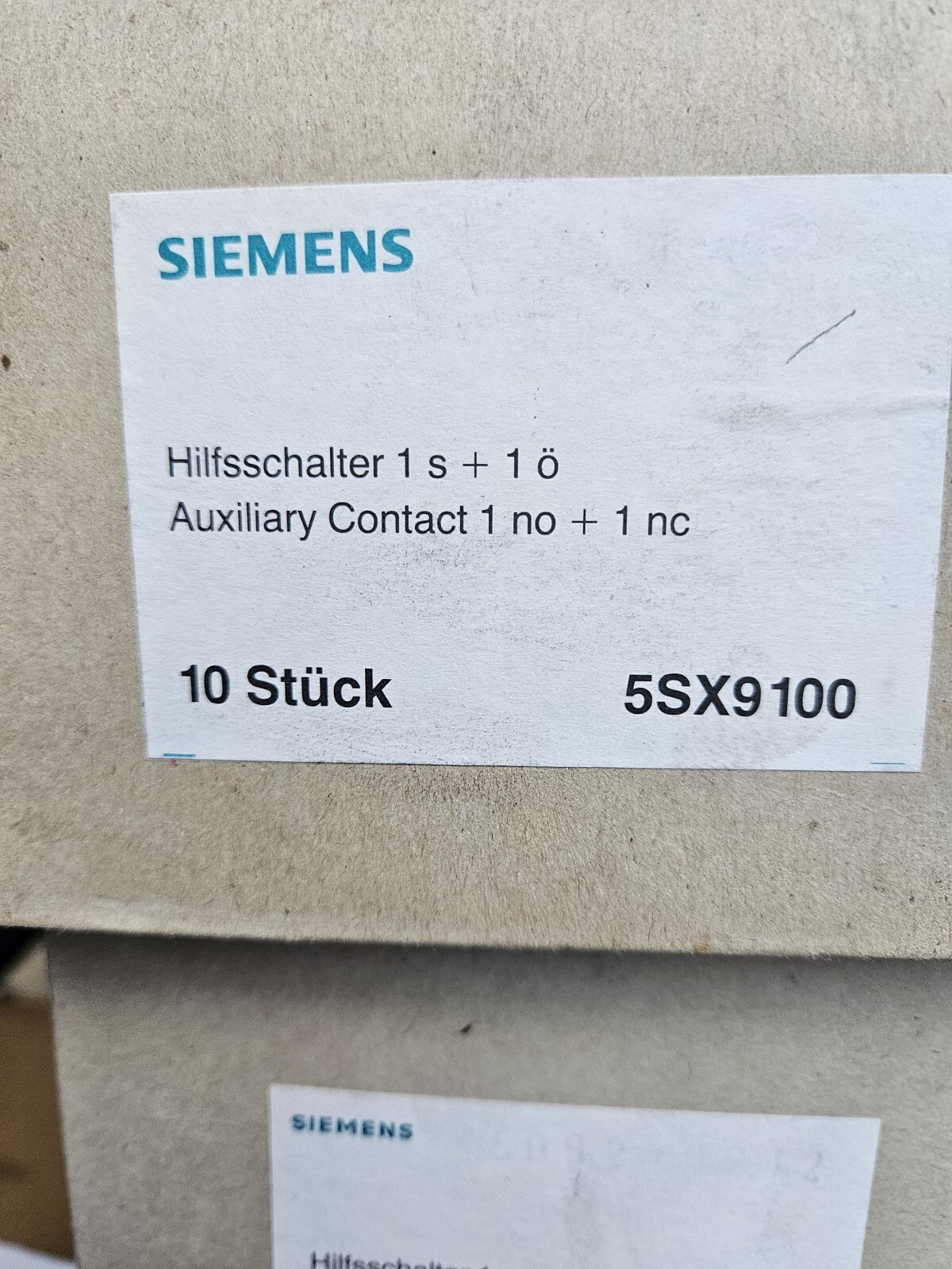 10 x Siemens 5SX9 100 Hilfsstromschalter   NEU OVP Auxilary Switch, New In Box