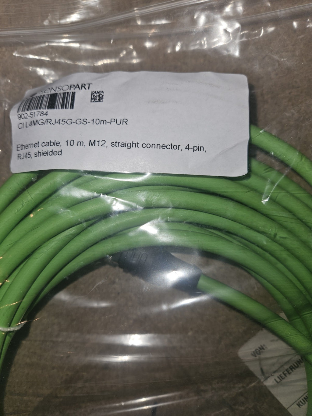 Sensopart Ethernet Cable CI L4MG/RJ45G-GS-10m-PUR, 902-51784,KUKA New Sealed Neu