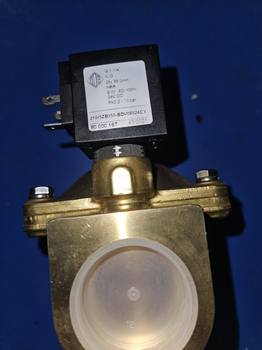 RIEGLER 2/2-MV, MS, NO, vorge., 24V DC, 8W(11W), NBR, G1 1/4, PN0,2-10bar NEU