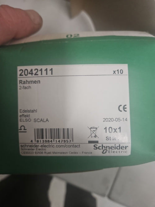 8 x ELSO 204211 Scala 2-fach Rahmen Eelstahl Effekt Neu In Ovp Unbenutzt New Nos