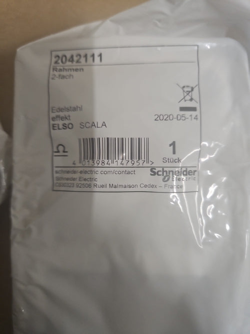 8 x ELSO 204211 Scala 2-fach Rahmen Eelstahl Effekt Neu In Ovp Unbenutzt New Nos