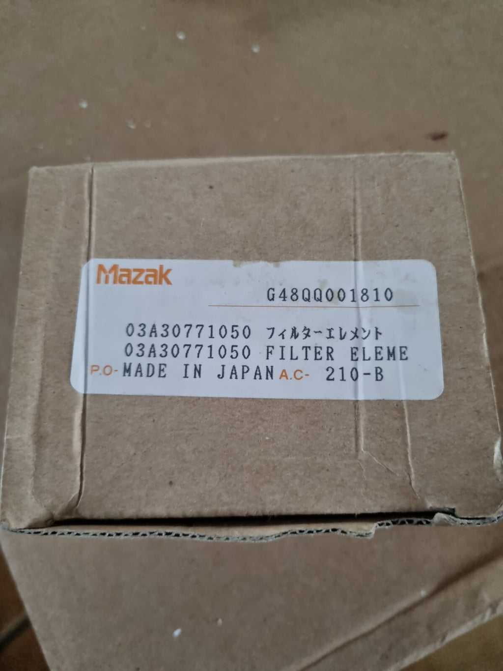 MAZAK Laser KOGANEI FILTER Element  03A30771050 new in box