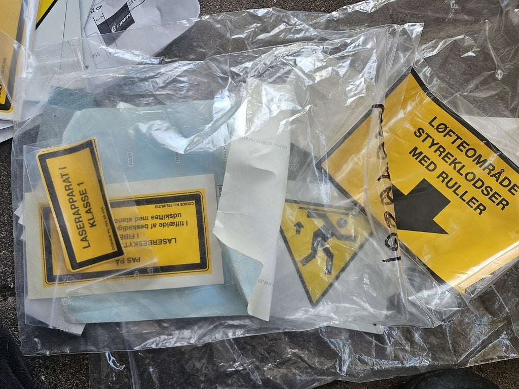 PRIMA POWER, Laser PLATINO Fiber 1530 EVO, Warning, Sticker, Plate Set New NEU