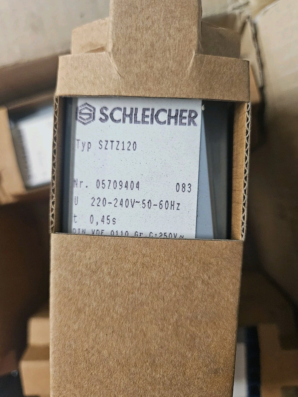 SCHLEICHER SZTZ120, 05709404, ZEITRELAIS, Schaltrelais, Neu/ovp, New In Box