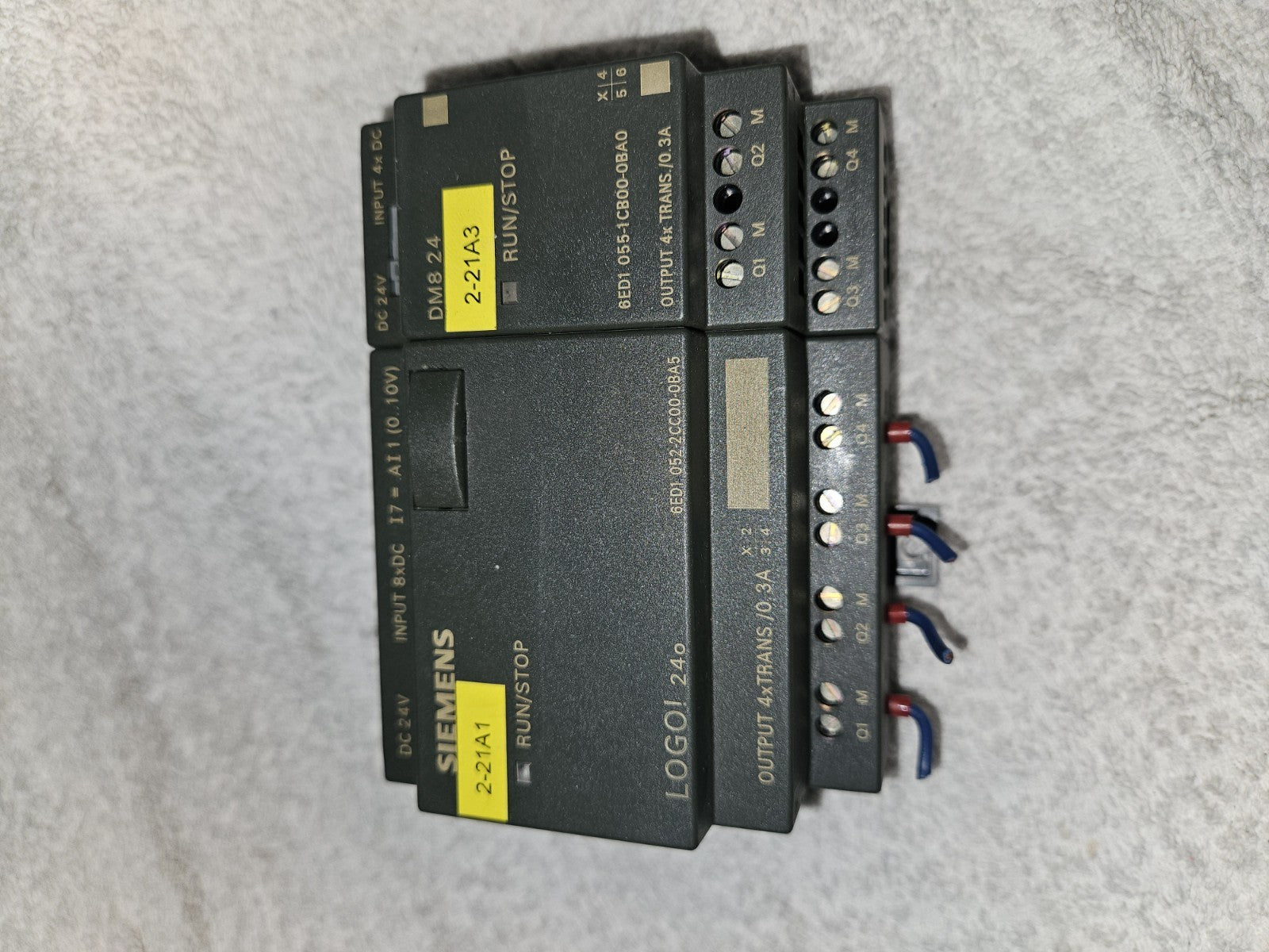 Siemens LOGO! 6ED1 052-2CC00-0BA5 + 6ED1 055-1CB00-0BA0 Used, Fully Working