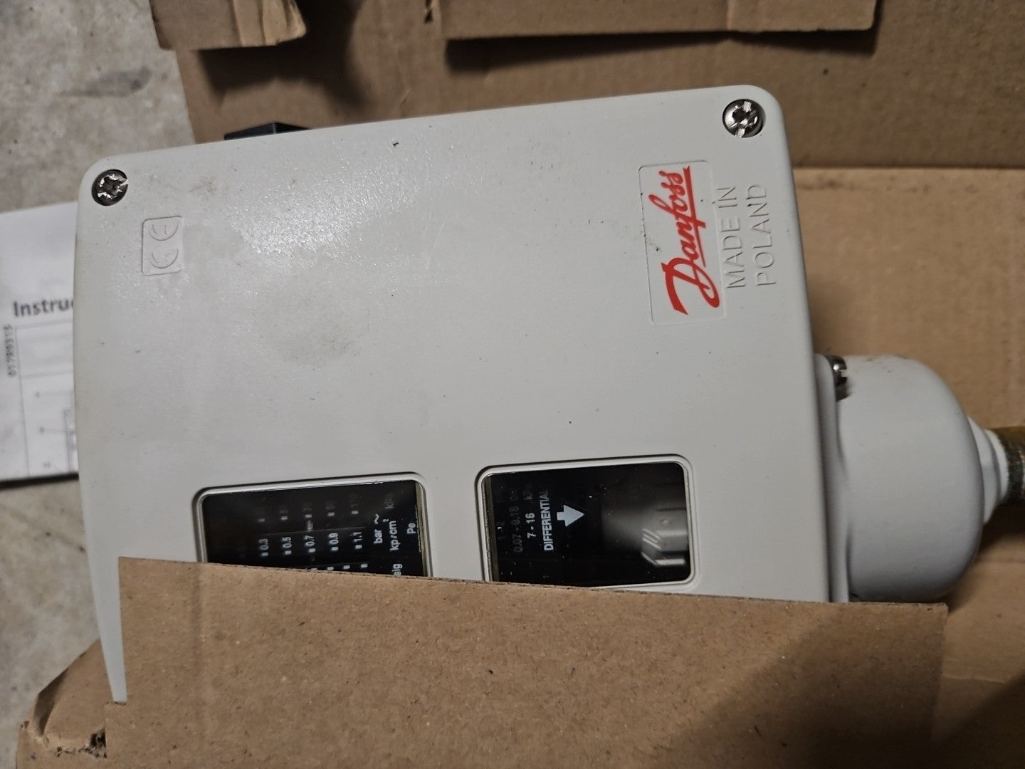 Danfoss RT112 Druck Bedienschalter 0.10 BAR-1.10 017-519166 New In Box Neu/ovp