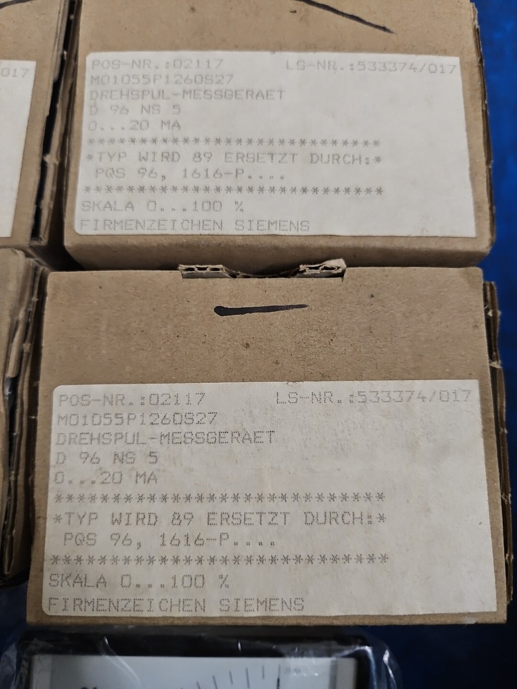 SIEMENS 1616-P M01055P1260S27 DREHSPUL Messgerät,0...20MA new in Box Neu/ovp NOS