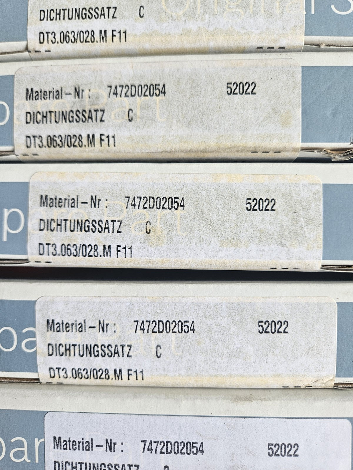 BOSCH 7472D02054 Dichtungssatz, SEAL KIT CDT3.063/028.M F11New Neu/ovp Unused
