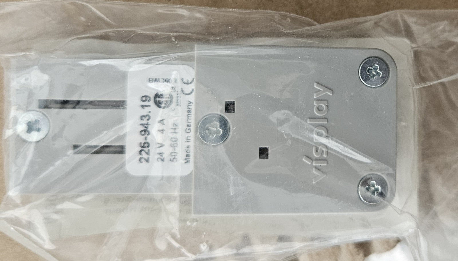 EUTRAC 98-692-8A, VISPLAY 225-943.193 Stromschienenadapter, Neu/ovp Weiss