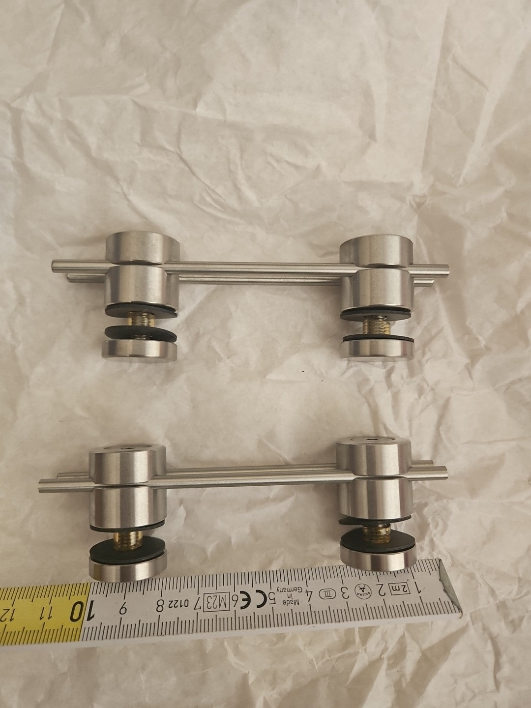 DUETEC Glasverbinder gerade 180° Geländer Edelstahl V2A Geländer Treppen Balkon