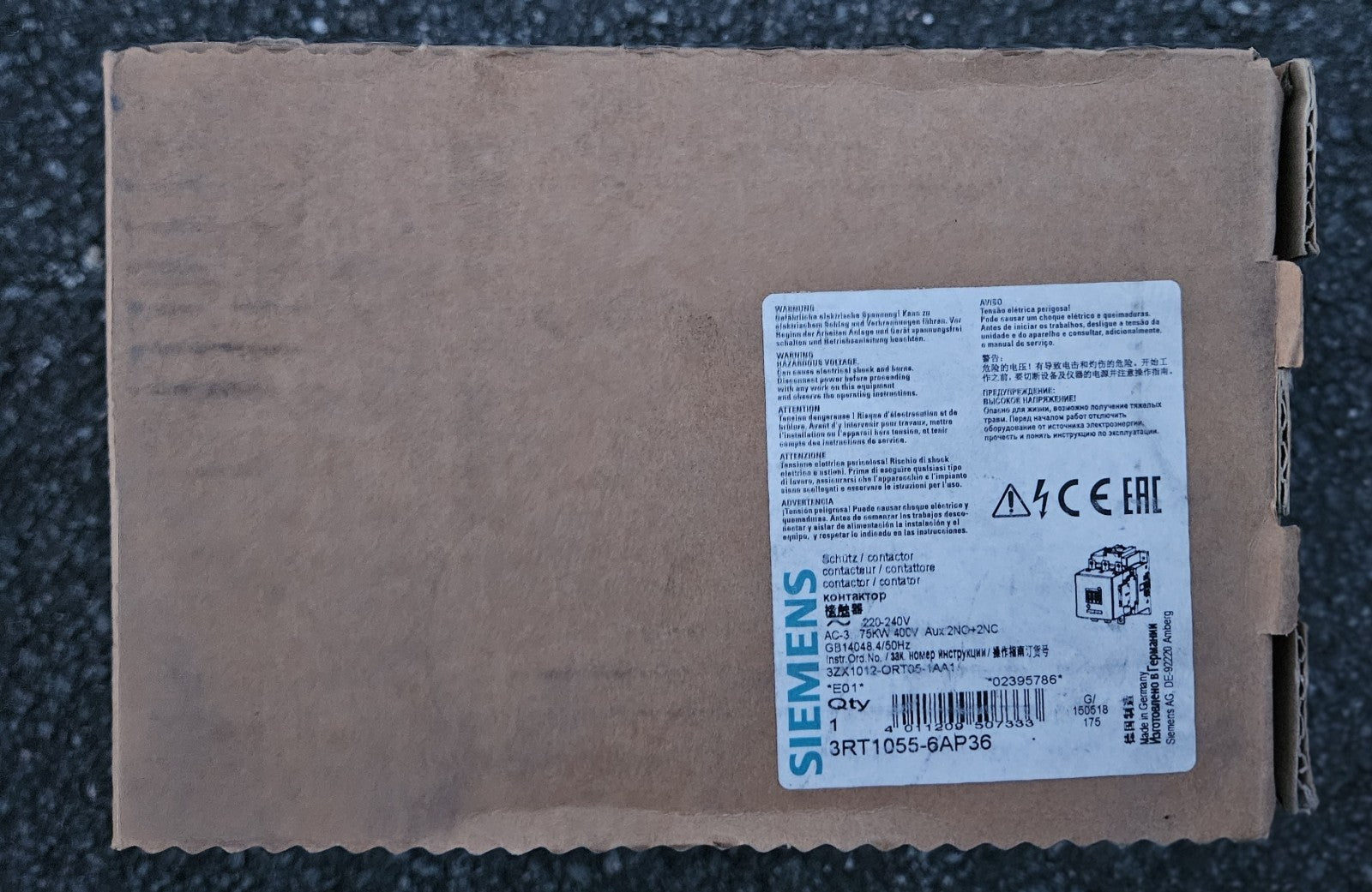 Siemens Leistungsschütz 3RT1055-6AP36 power contacter Schütz Neu/ovp, New In Box